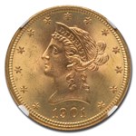1901 $10 Liberty Gold Eagle MS-66+ NGC CAC