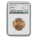 1901 $10 Liberty Gold Eagle MS-66 NGC