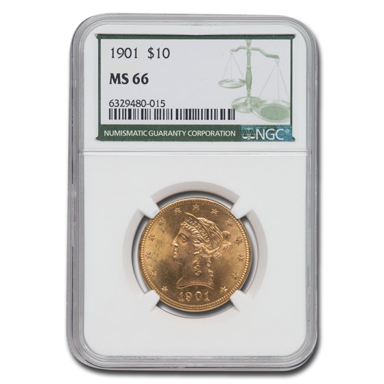 1901 $10 Liberty Gold Eagle MS-66 NGC 1901 $10 Liberty Gold Eagle MS-66 NGC
