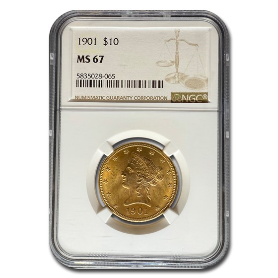 1901 $10 Liberty Gold Eagle MS-67 NGC 1901 $10 Liberty Gold Eagle MS-67 NGC