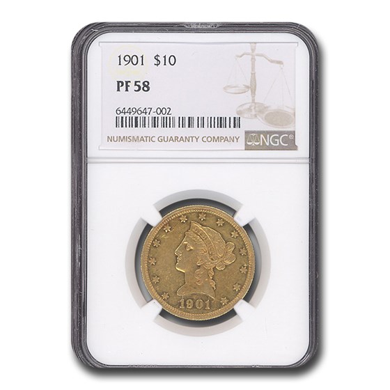 1901 $10 Liberty Gold Eagle PF-58 NGC 1901 $10 Liberty Gold Eagle PF-58 NGC