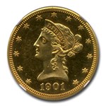 1901 $10 Liberty Gold Eagle PF-63 Cameo+ NGC