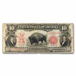 1901 $10 U.S. Note Lewis & Clark/Bison F Details (Fr#120)