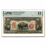 1901 $10 U.S. Note Lewis & Clark/Bison Fine-15 PMG (Fr#122)