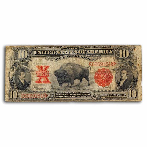 1901 $10 U.S. Note Lewis & Clark/Bison Fine/VF (Fr#122) 1901 $10 U.S. Note Lewis & Clark/Bison Fine/VF (Fr#122)