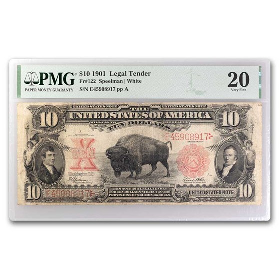1901 $10 U.S. Note Lewis & Clark/Bison VF-20 PMG (Fr#122) 1901 $10 U.S. Note Lewis & Clark/Bison VF-20 PMG (Fr#122)