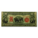 1901 $10 U.S. Note Lewis & Clark/Bison VG (Fr#122)