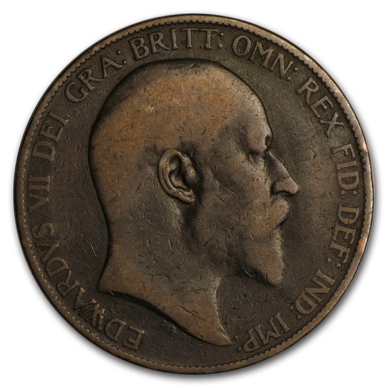 1901-1910 Edward VII Penny Average Circ. (Random Coin) 1901-1910 Edward VII Penny Average Circ. (Random Coin)
