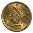 1901 $2.50 Liberty Gold Quarter Eagle MS-64 PCGS CAC