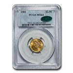 1901 $2.50 Liberty Gold Quarter Eagle MS-64 PCGS CAC