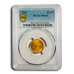 1901 $2.50 Liberty Gold Quarter Eagle MS-64 PCGS
