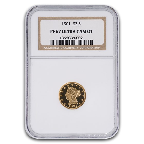 1901 $2.50 Liberty Gold Quarter Eagle PF-67 UCAM NGC