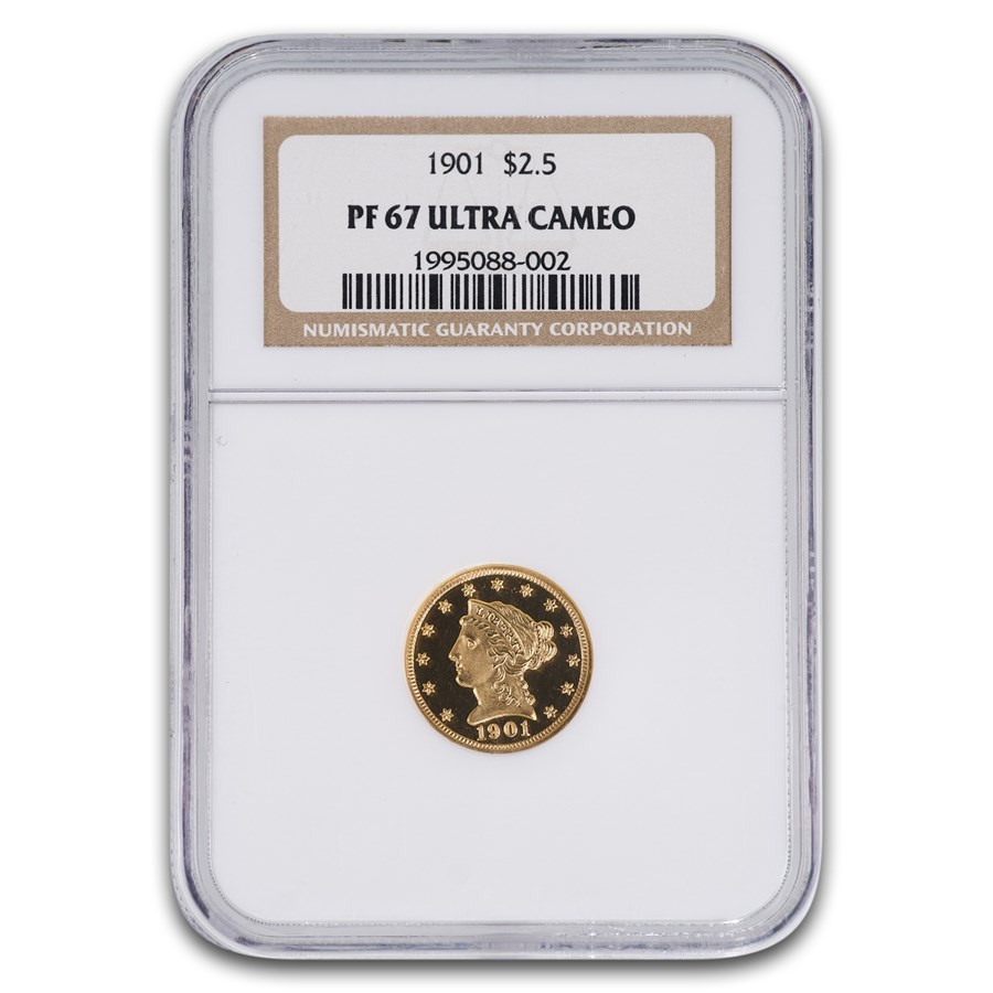 1901 $2.50 Liberty Gold Quarter Eagle PF-67 UCAM NGC