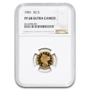 1901 $2.50 Liberty Gold Quarter Eagle PF-68 UCAM NGC