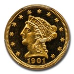 1901 $2.50 Liberty Gold Quarter Eagle PR-66 DCAM PCGS CAC