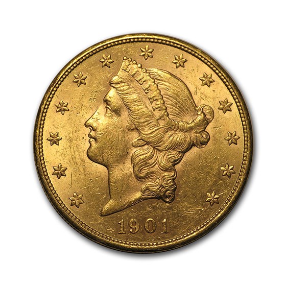 1901 $20 Liberty Gold Double Eagle AU 1901 $20 Liberty Gold Double Eagle AU