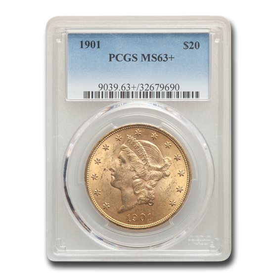 1901 $20 Liberty Gold Double Eagle MS-63+ PCGS 1901 $20 Liberty Gold Double Eagle MS-63+ PCGS