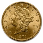 1901 $20 Liberty Gold Double Eagle MS-63 PCGS