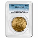 1901 $20 Liberty Gold Double Eagle MS-63 PCGS