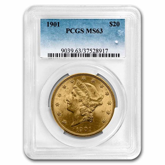 1901 $20 Liberty Gold Double Eagle MS-63 PCGS 1901 $20 Liberty Gold Double Eagle MS-63 PCGS
