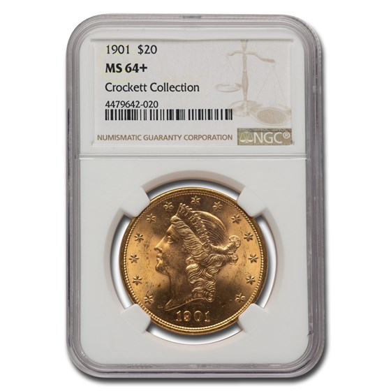 1901 $20 Liberty Gold Double Eagle MS-64+ NGC 1901 $20 Liberty Gold Double Eagle MS-64+ NGC