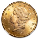 1901 $20 Liberty Gold Double Eagle MS-65 NGC