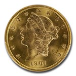 1901 $20 Liberty Gold Double Eagle MS-65 PCGS CAC