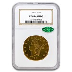 1901 $20 Liberty Gold Double Eagle PF-63 Cameo NGC CAC
