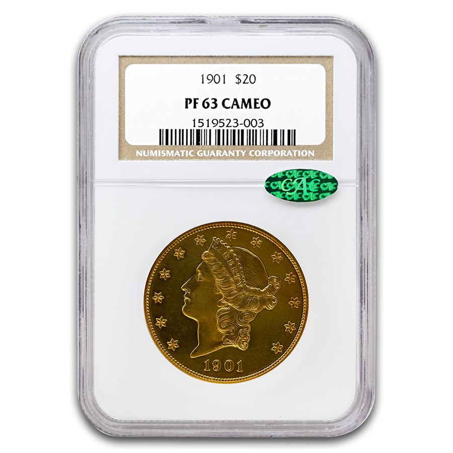 1901 $20 Liberty Gold Double Eagle PF-63 Cameo NGC CAC