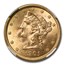 1901 $5 Liberty Gold Half Eagle MS-64 NGC CAC