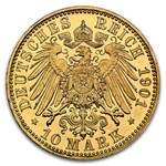 1901-A Germany Gold 10 Mark Friedrich I PF-65 UCAM NGC (Anh-Des)