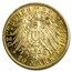 1901-A Germany Gold 20 Marks Prussia Wilhelm II BU