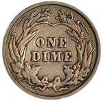 1901 Barber Dime Fine