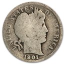1901 Barber Dime Good/VG