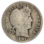 1901 Barber Dime Good/VG
