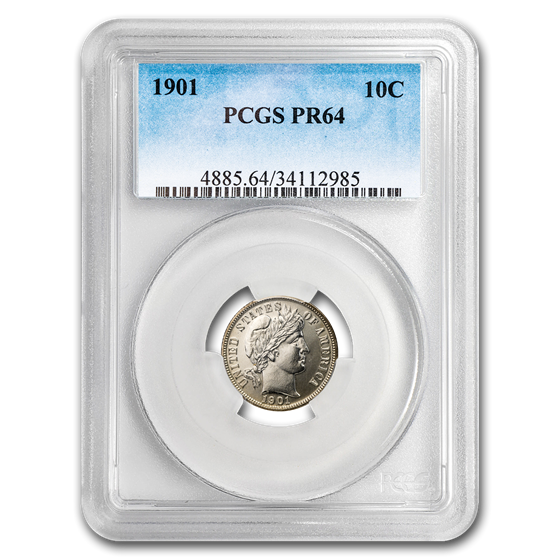 1901 Barber Dime PR-64 PCGS 1901 Barber Dime PR-64 PCGS