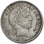1901 Barber Dime XF