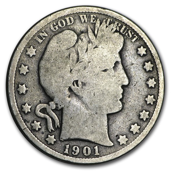 1901 Barber Half Dollar AG