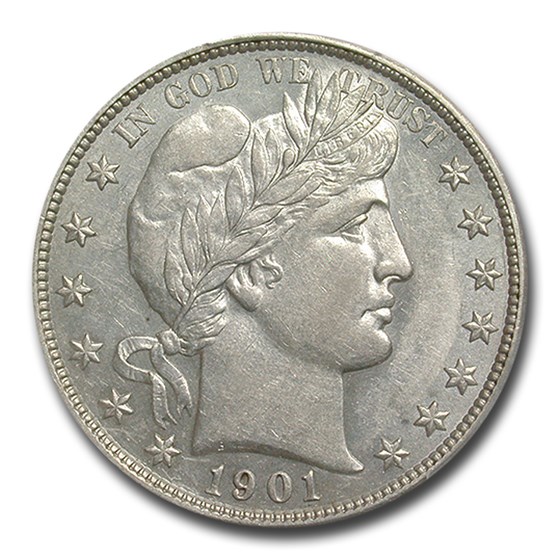 1901 Barber Half Dollar AU-55 PCGS 1901 Barber Half Dollar AU-55 PCGS