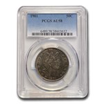 1901 Barber Half Dollar AU-58 PCGS