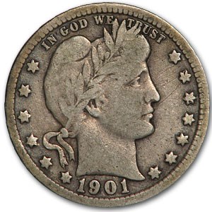 1901 Barber Quarter Fine 1901 Barber Quarter Fine