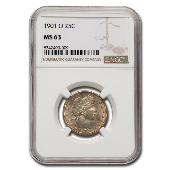 1901 Barber Quarter MS-63 NGC 1901 Barber Quarter MS-63 NGC
