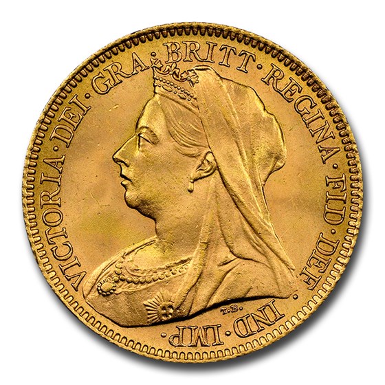 1901 Great Britain Gold Half Sovereign Victoria MS-65 NGC