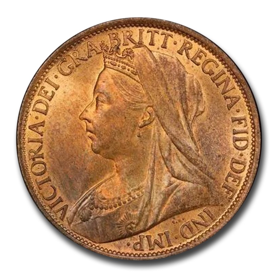 1901 Great Britain Penny Victoria MS-65 PCGS (Red/Brown)