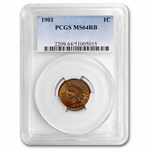 1901 Indian Head Cent MS-64 PCGS (Red/Brown)