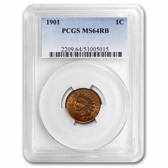 1901 Indian Head Cent MS-64 PCGS (Red/Brown) 1901 Indian Head Cent MS-64 PCGS (Red/Brown)