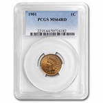1901 Indian Head Cent MS-64 PCGS (Red)