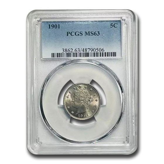 1901 Liberty Head V Nickel MS-63 PCGS