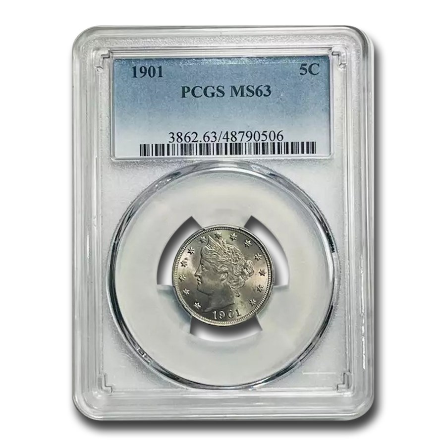 1901 Liberty Head V Nickel MS-63 PCGS