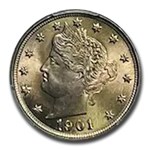 1901 Liberty Head V Nickel MS-65 PCGS